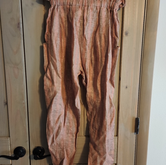 NWT Love Binetti Lagenlook 100% Linen Striped Pants Size Small - Picture 3 of 8